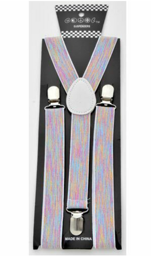 ACCESS: Rainbow Shimmer Suspenders