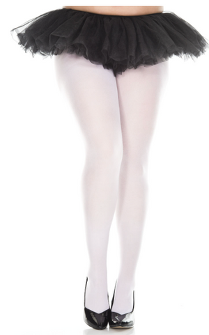 ACCESS: TIghts, Plus Size Opaque Tights WHITE