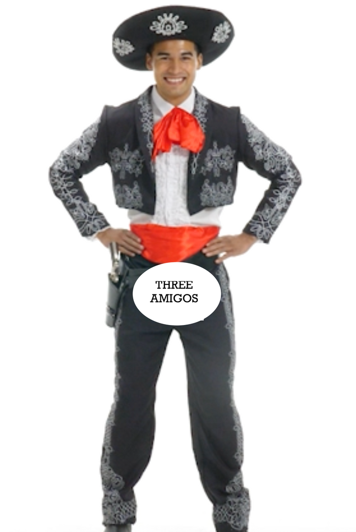 COSTUME RENTAL - I30B Three Amigo Large 6 pc