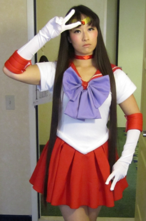 COSTUME RENTAL - D99C Sailor Mars Large   5 pcs