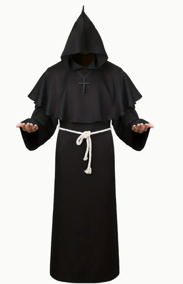 COSTUME RENTAL - O41 Black Monk/Ritual Robe – Woodbridge Costume Rentals