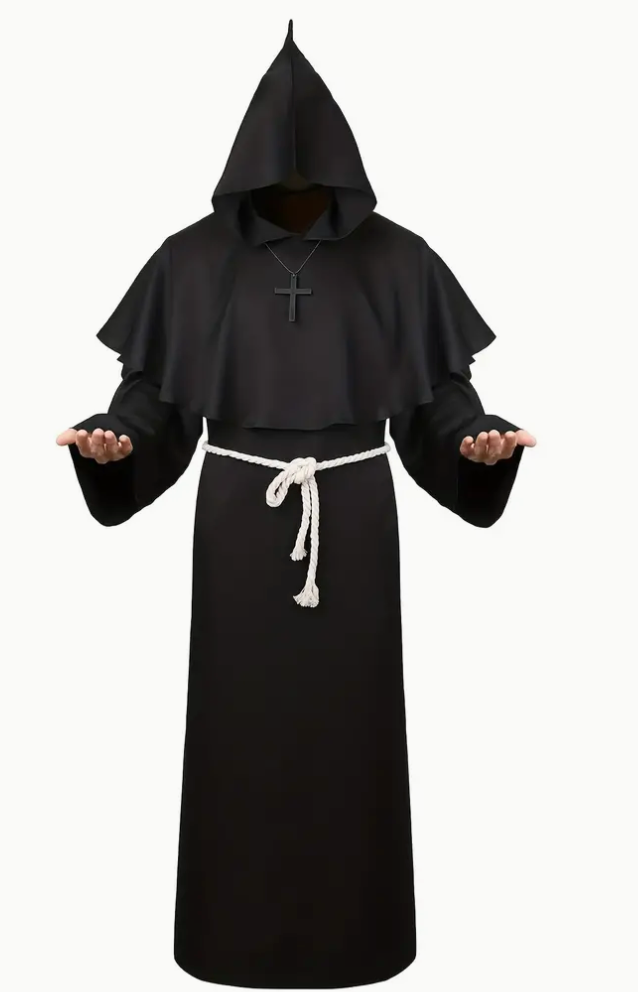 COSTUME RENTAL - O41 Black Monk/Ritual Robe