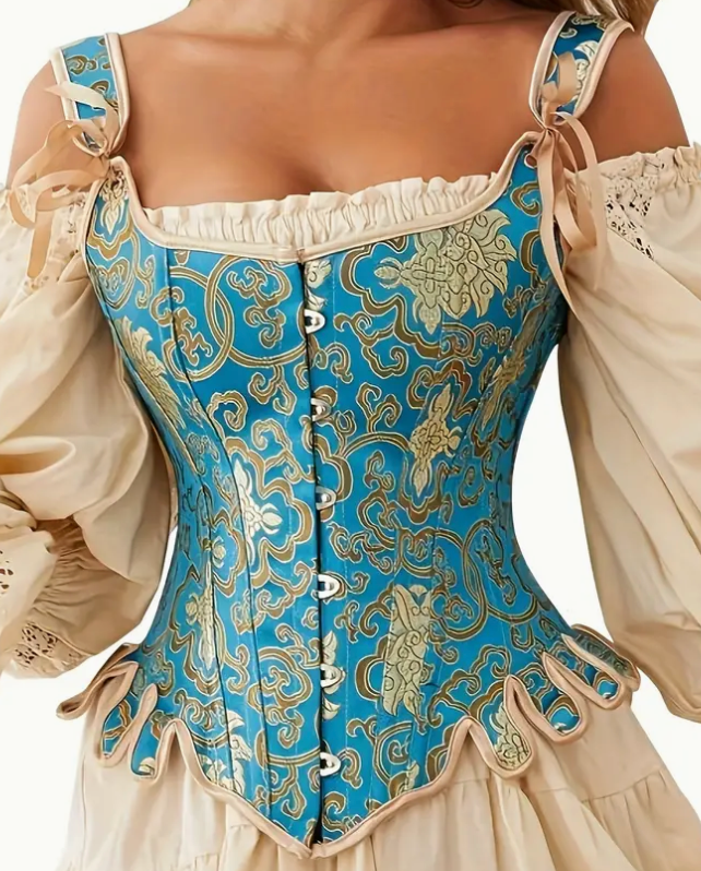 COSTUME RENTAL - G67 Turquoise Corset - Med