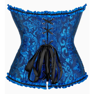 COSTUME RENTAL - G68 Blue Corset -XL