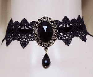 ACCESS: Victorian Gothic Black Lace Choker