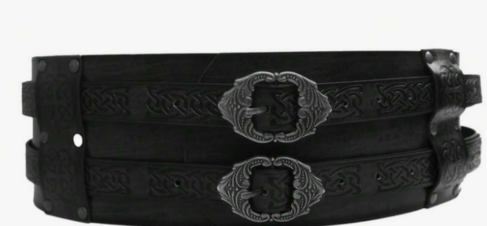 COSTUME RENTAL: Z285A Medieval Belt Black