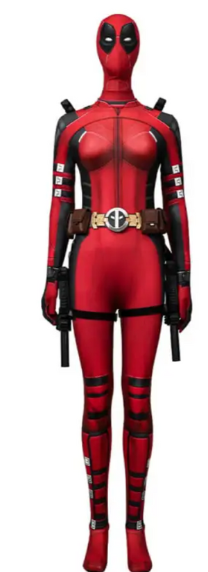 COSTUME RENTAL - E19B LADY DEADPOOL- 8 pc Medium