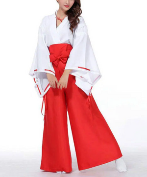 COSTUME RENTAL - D99E Kikyo Kimono (Inuyasha) 4 pc Medium