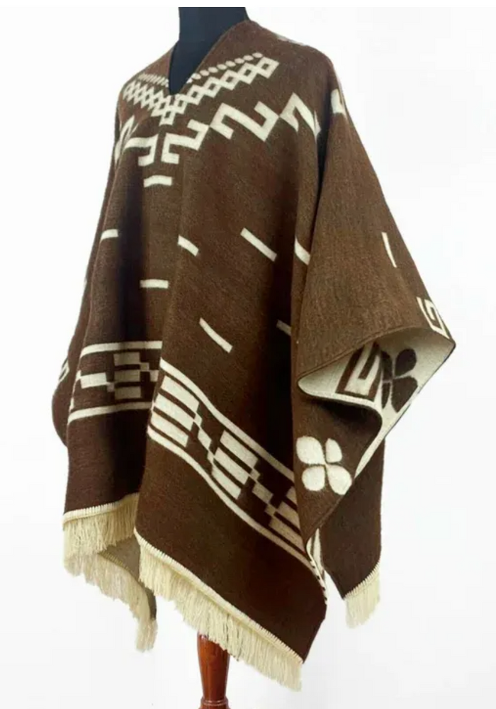 COSTUME RENTAL - C96 Clint Eastwood Western Poncho Brown  One Size