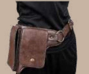 ACCESS: Leatherlike Belt with Pouch