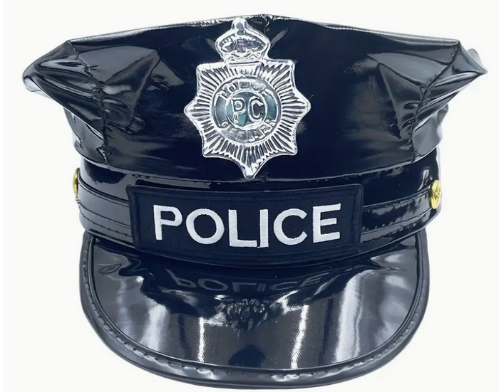 HAT: Police Black Vinyl Hat