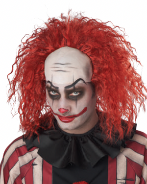 WIG - Bald Killer Clown Wig