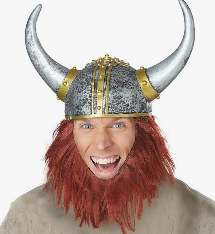 HAT: Viking Hat with Red Beard attached