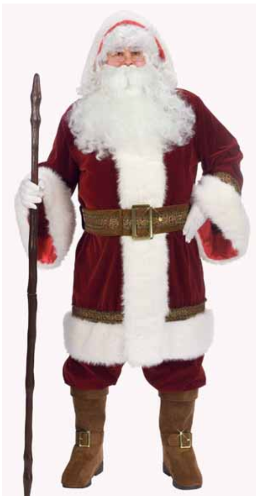 ADULT COSTUMES:  Old Time Santa Suit (Availabe online only)