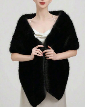 COSTUME RENTAL - J38A 1920's Black Faux Fur Stole