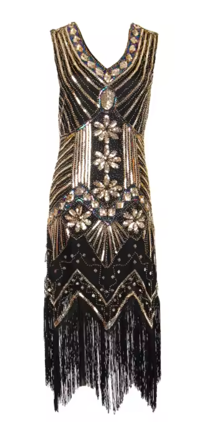COSTUME RENTAL - J1A 1920's Great Gatsby DAPHNE dress-1 pc XL