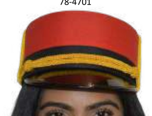 COSTUME RENTAL - Z472 Red Bell Boy Hat  22"
