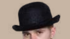 COSTUME RENTAL - Z464 Black Derby Hat