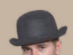 COSTUME RENTAL - Z463 Grey Derby Hat