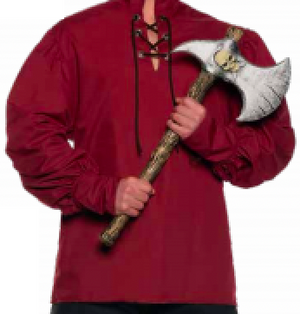 COSTUME RENTAL - A44A Renaissance Shirt Red Large