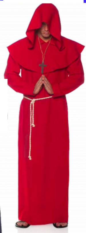 COSTUME RENTAL - O36H Red Ritual Robe 3 pc Large