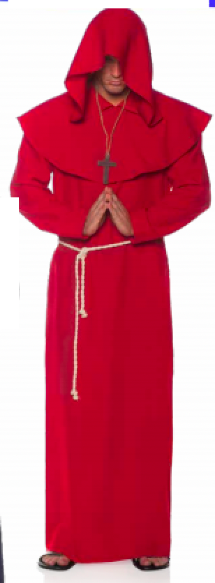 COSTUME RENTAL - O36H Red Ritual Robe 3 pc Large