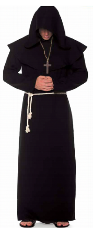 COSTUME RENTAL - O36F BLACK Ritual Robe 3 pc Large