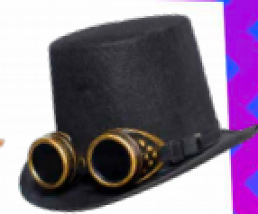 COSTUME RENTAL -z476 Black Strampunk Hat