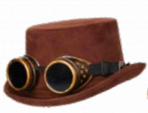 COSTUME RENTAL -z474 Brown Strampunk Hat