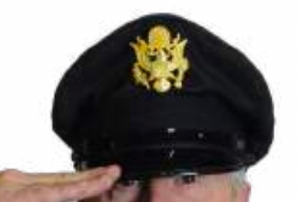 COSTUME RENTAL - Z459 Black Commander's Hat RENTAL