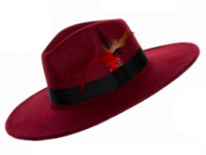 COSTUME RENTAL - Z469 Red Pimp Hat