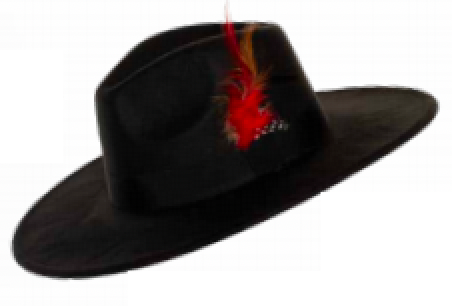 COSTUME RENTAL - Z467 Black Pimp Hat