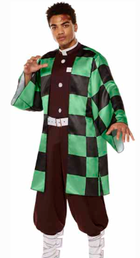 COSTUME RENTAL - D73A Demon Slayer Tanjiro Large 2 pc
