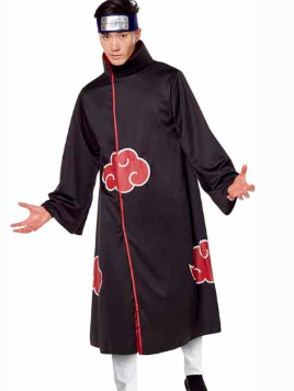 COSTUME RENTAL - D73B Naruto Akatsuki Large 2 pc