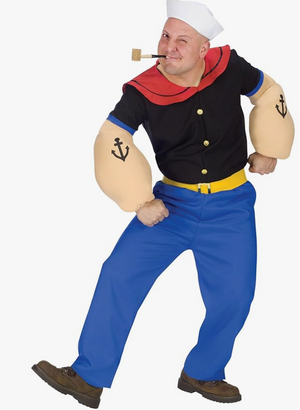 COSTUME RENTAL - D54A Popeye Deluxe 4 pcs Large