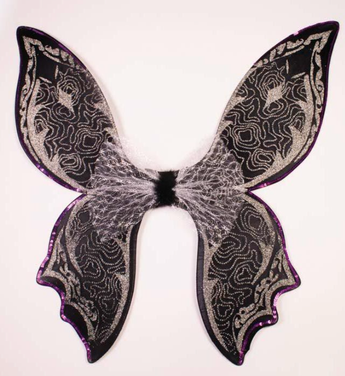 ACCESS: Black Glitter Wings