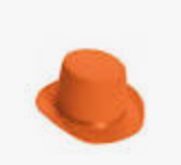 HAT -  Orange Top Hat