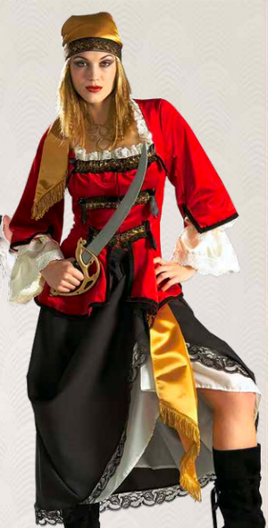 COSTUME RENTAL - G25A Bucaneer Pirate Medium 4 pc