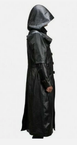 COSTUME RENTAL - F56 Badlands Huntsman Hooded Leather Coat XL 1 pc