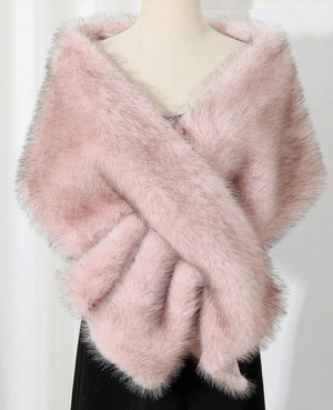 COSTUME RENTAL - J38D 1920's Pink Faux Fur Stole