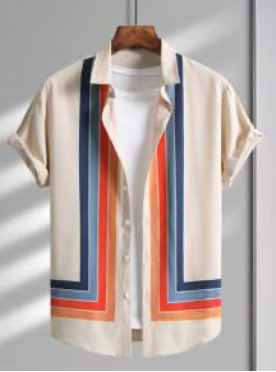 COSTUME RENTAL - J50A 1950's Bowling Shirt Med