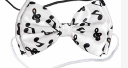 ACCESS: Bowtie, Musical Notes, White