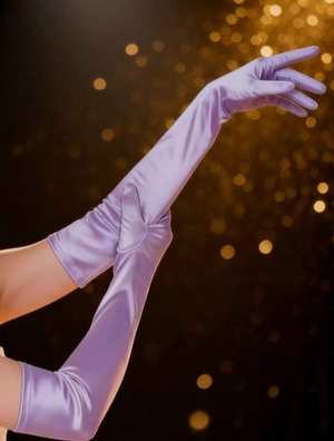 ACCESS: Gloves, Satin Bridal Gloves Lilac