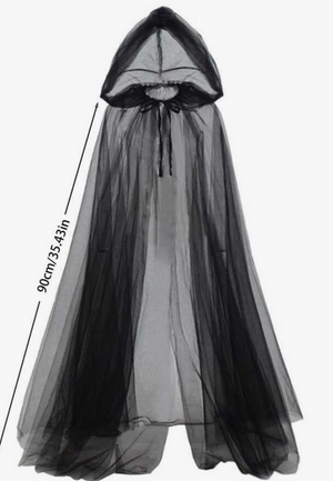 ACCESS: Cape,  Black Net 34"
