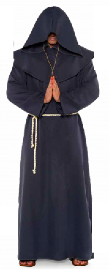 COSTUME RENTAL - O36E Grey Ritual Robe 3 pc XXL