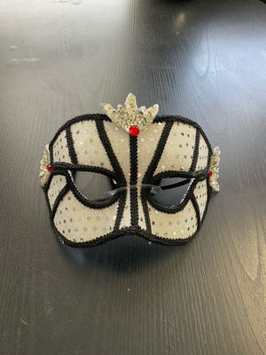 MASK:  Black and White Masquerade Mask