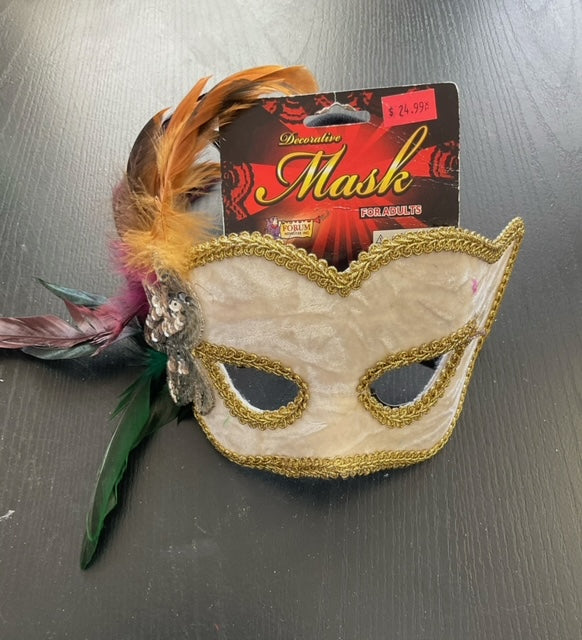 MASK: Gold and Beige Venetian Mask