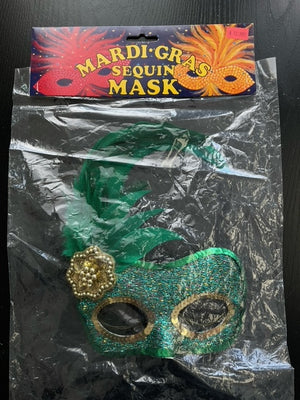 MASK: Green Sequin Eye Mask