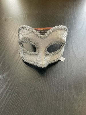 MASK: White brocade mask