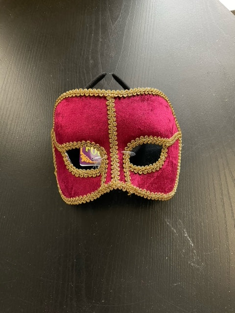 MASK:Red Mask with gold trim